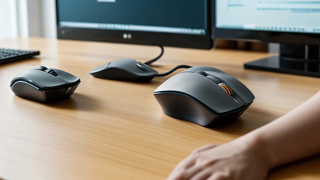 Détail d'une main utilisant une souris d'ordinateur pour envoyer une candidature en ligne.