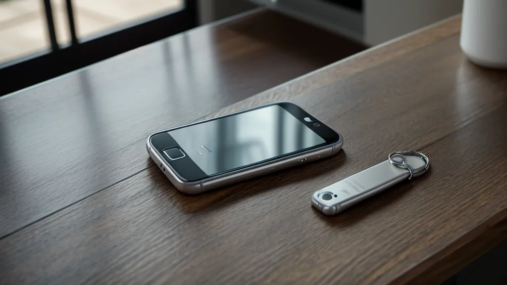 Téléphone portable sur une table recevant un appel important d'un recruteur